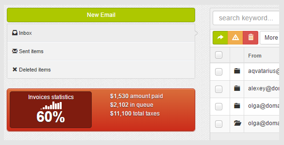 Aquarius - Responsive Admin Panel