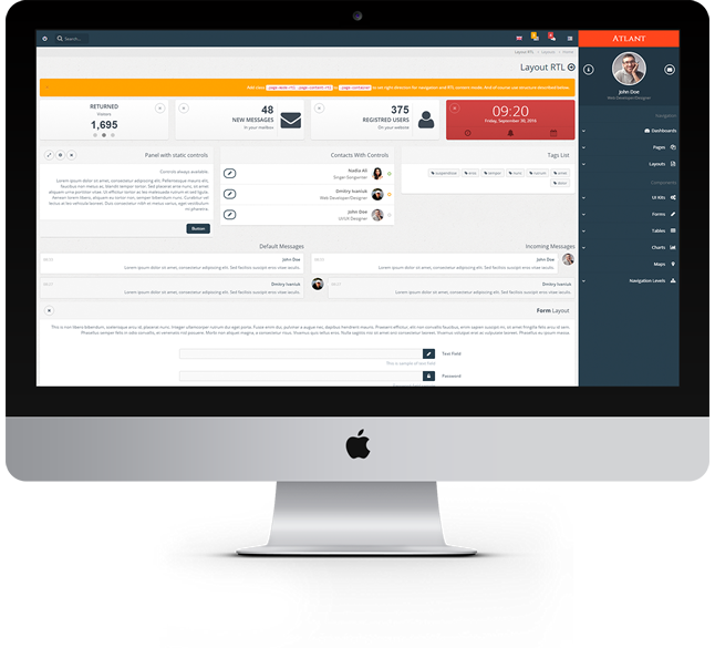 ATLANT - Bootstrap Admin Template